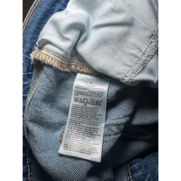 Old Navy Women High-Waisted Wow Barrel Leg Ankle Jeans Blue Medium Wash 16 - Picture 9 of 12